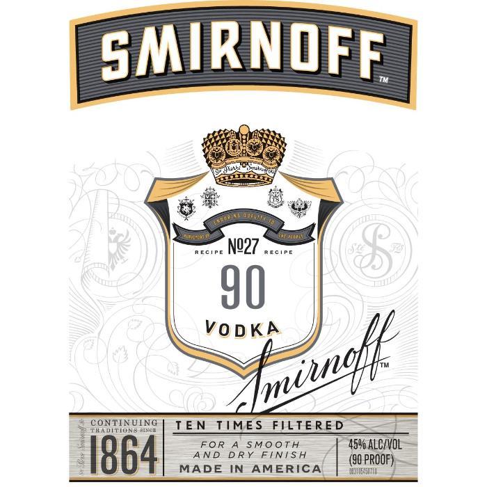 Smirnoff No. 27 90 Proof Vodka Vodka Smirnoff 