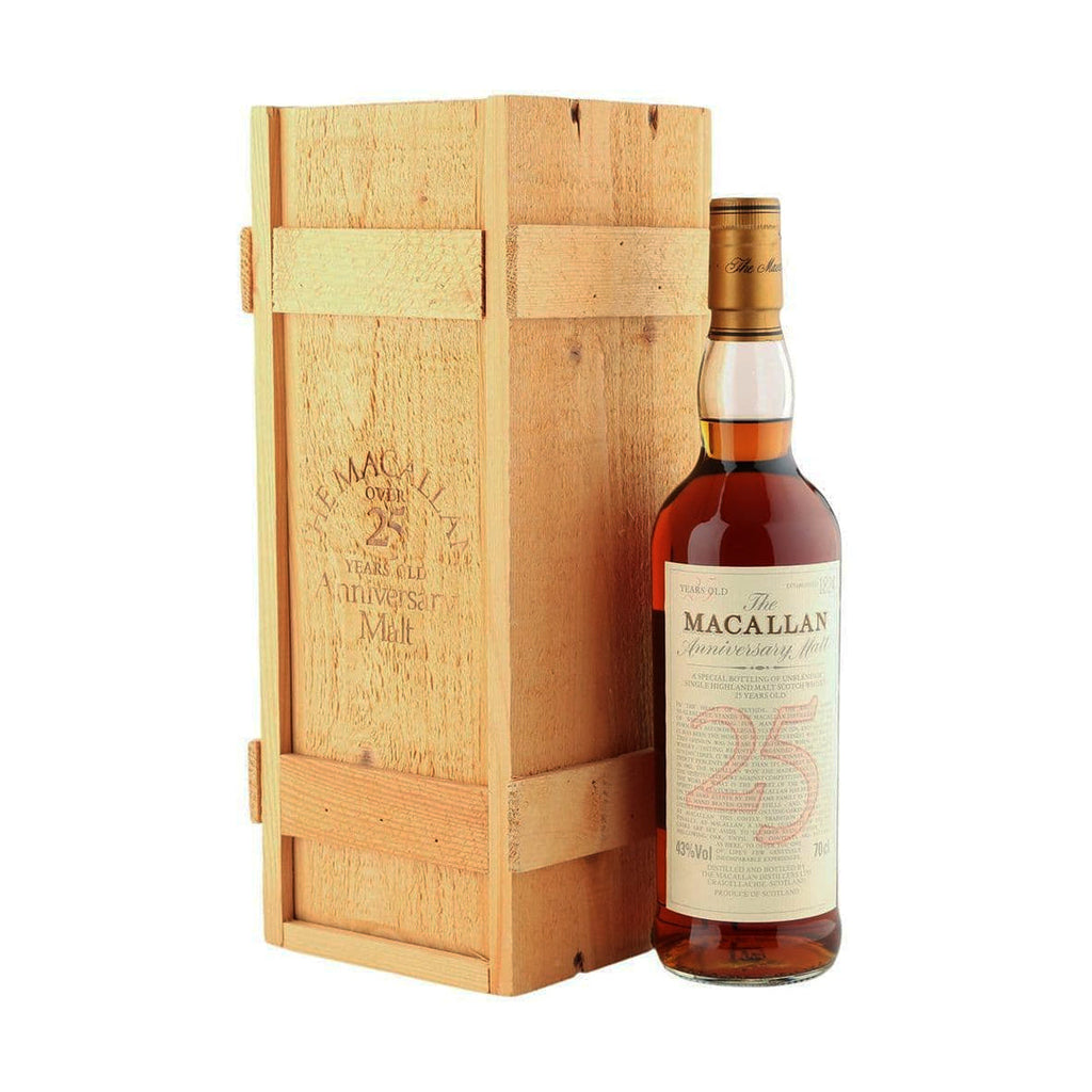 The Macallan 25 Year Old Anniversary Sherry Cask 1966 Wood Box Scotch Whisky Scotch Whisky The Macallan 
