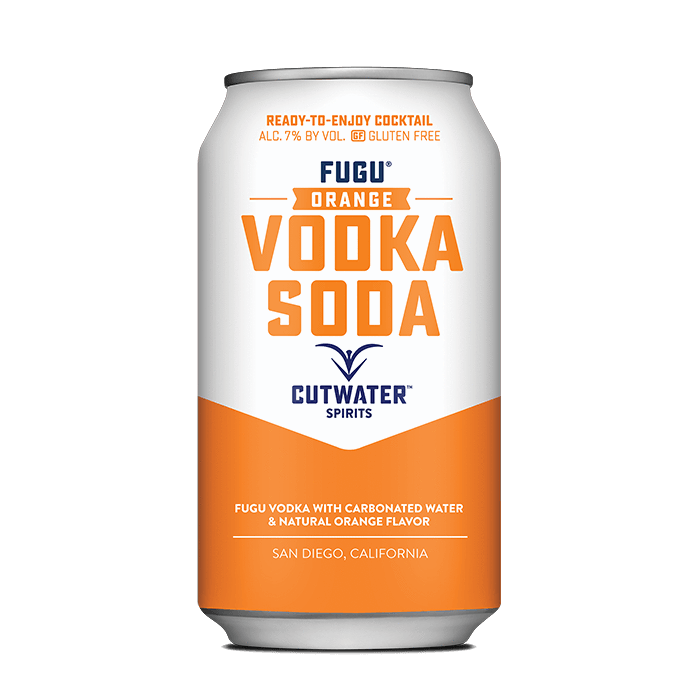 Fugu Orange Vodka Soda (4 Pack - 12 Ounce Cans) Canned Cocktails Cutwater Spirits 
