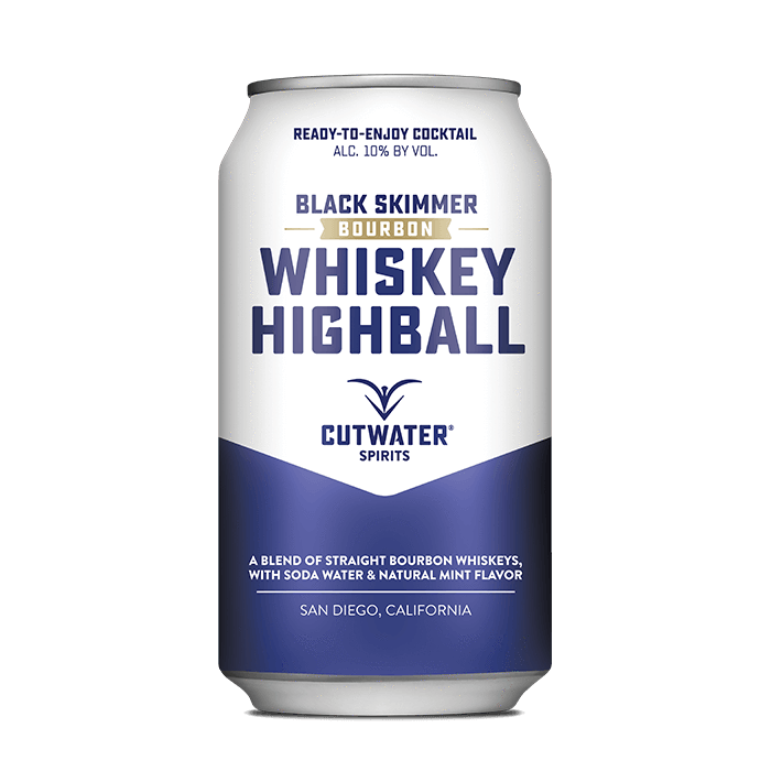 Black Skimmer Whiskey Highball (4 Pack - 12 Ounce Cans) Canned Cocktails Cutwater Spirits 